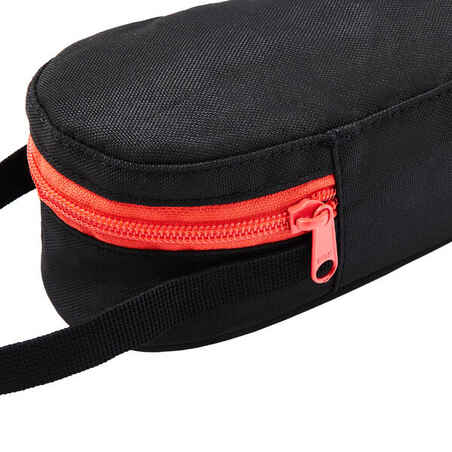Soft Bag for 3 Petanque Boules - Black/Red