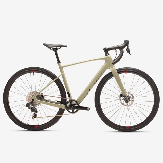 VELO GRAVEL CARBONE RIVERSIDE GCR SRAM RIVAL ETAP AXS / ROUES FULCRUM RR 900 RIVERSIDE Decathlon