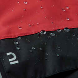 Night Visibility City Bike Rain Poncho 540 - Black/Red