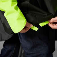 Daytime/Night-time Visibility Rain Poncho 560 - Black/Neon Yellow