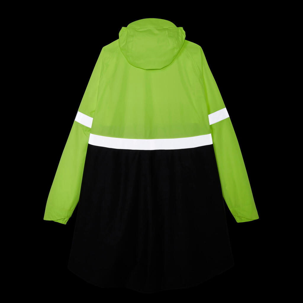 Daytime/Night-time Visibility Rain Poncho 560 - Black/Neon Yellow