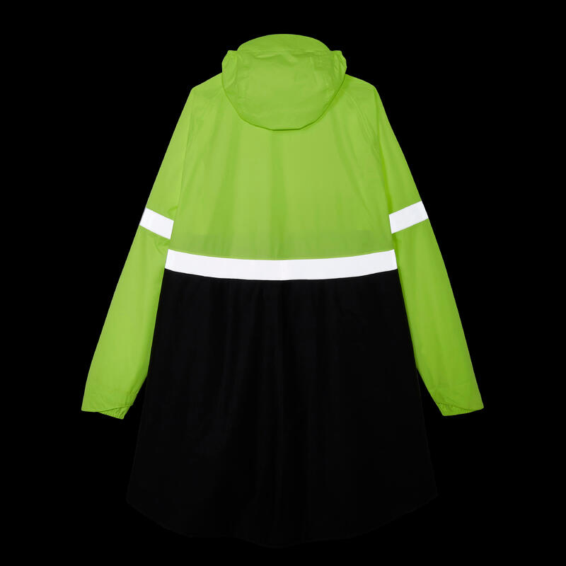 PONCHO PLUIE VISIBILITE JOUR NUIT 560 NOIR JAUNE FLUO