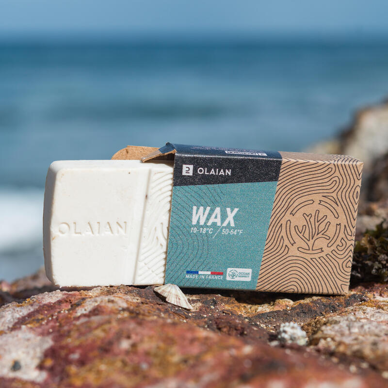 Surf wax d'origine naturelle pour eau froide de 10 à 18 °c.