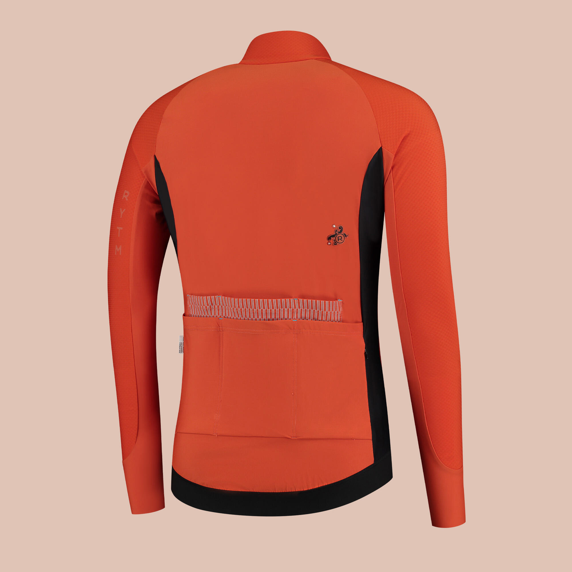 Winter fietsshirt met lange mouwen Uptempo oranjerood 2/5