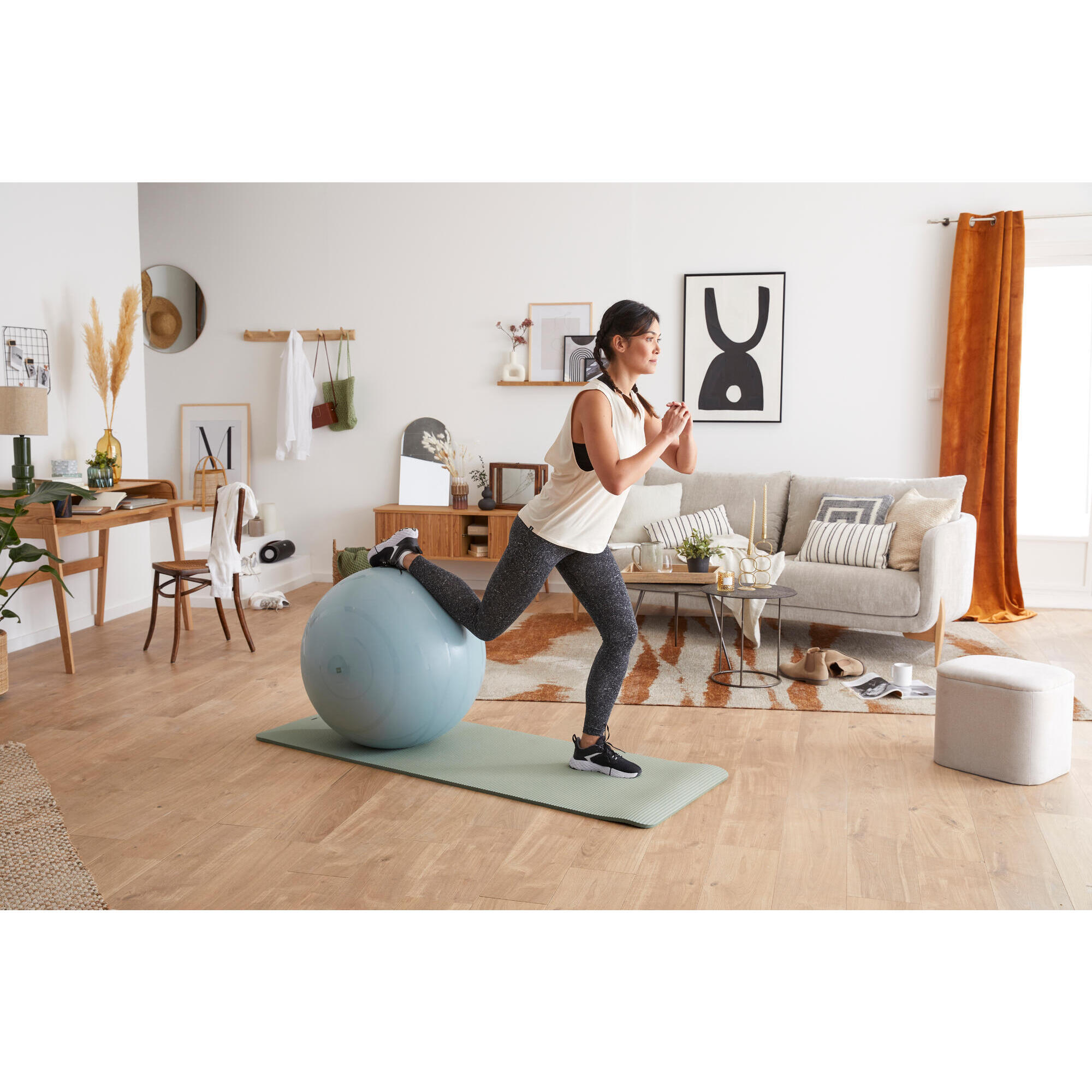 Fitball taglia 2 65cm con pompa integrata DOMYOS DECATHLON
