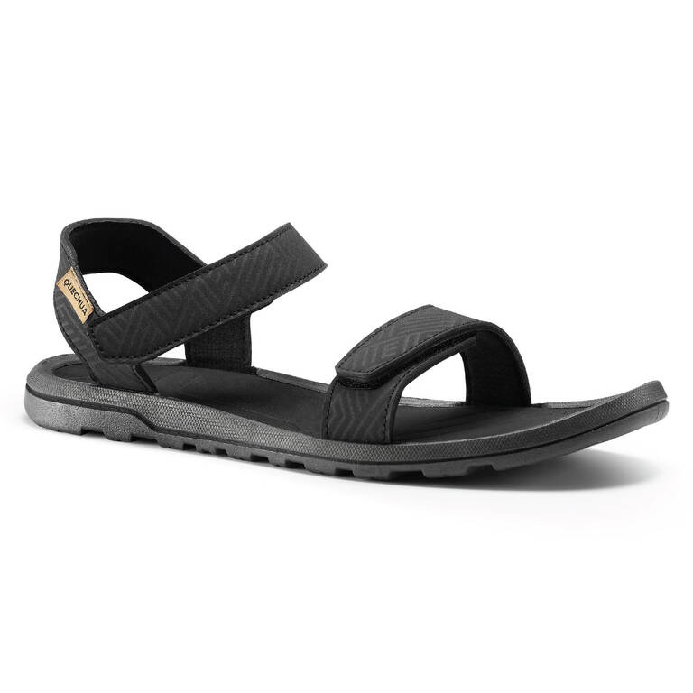 Men Sports Sandals with Velcro Black - NH50