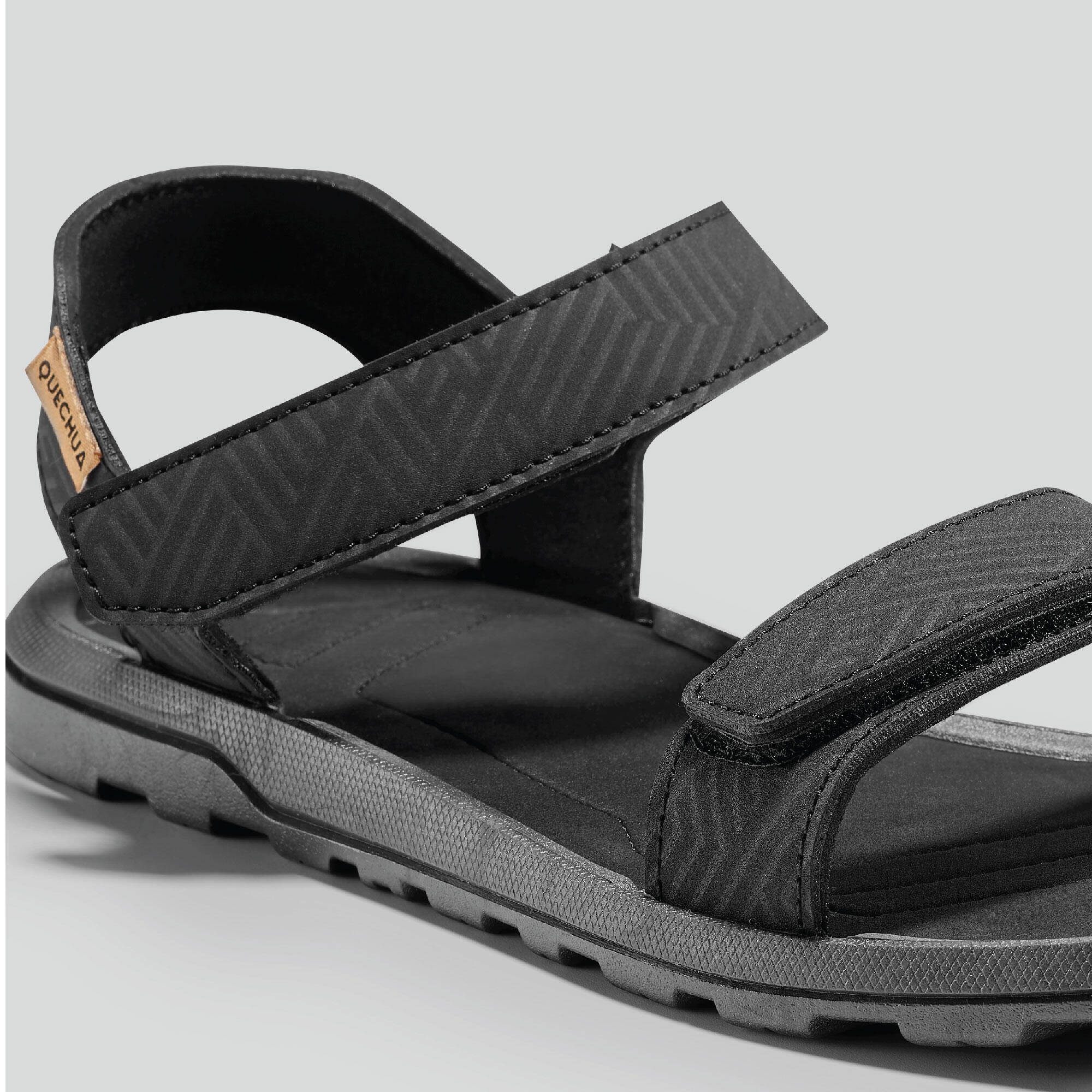 Men Sports Sandals with Velcro Black - NH50 -  5