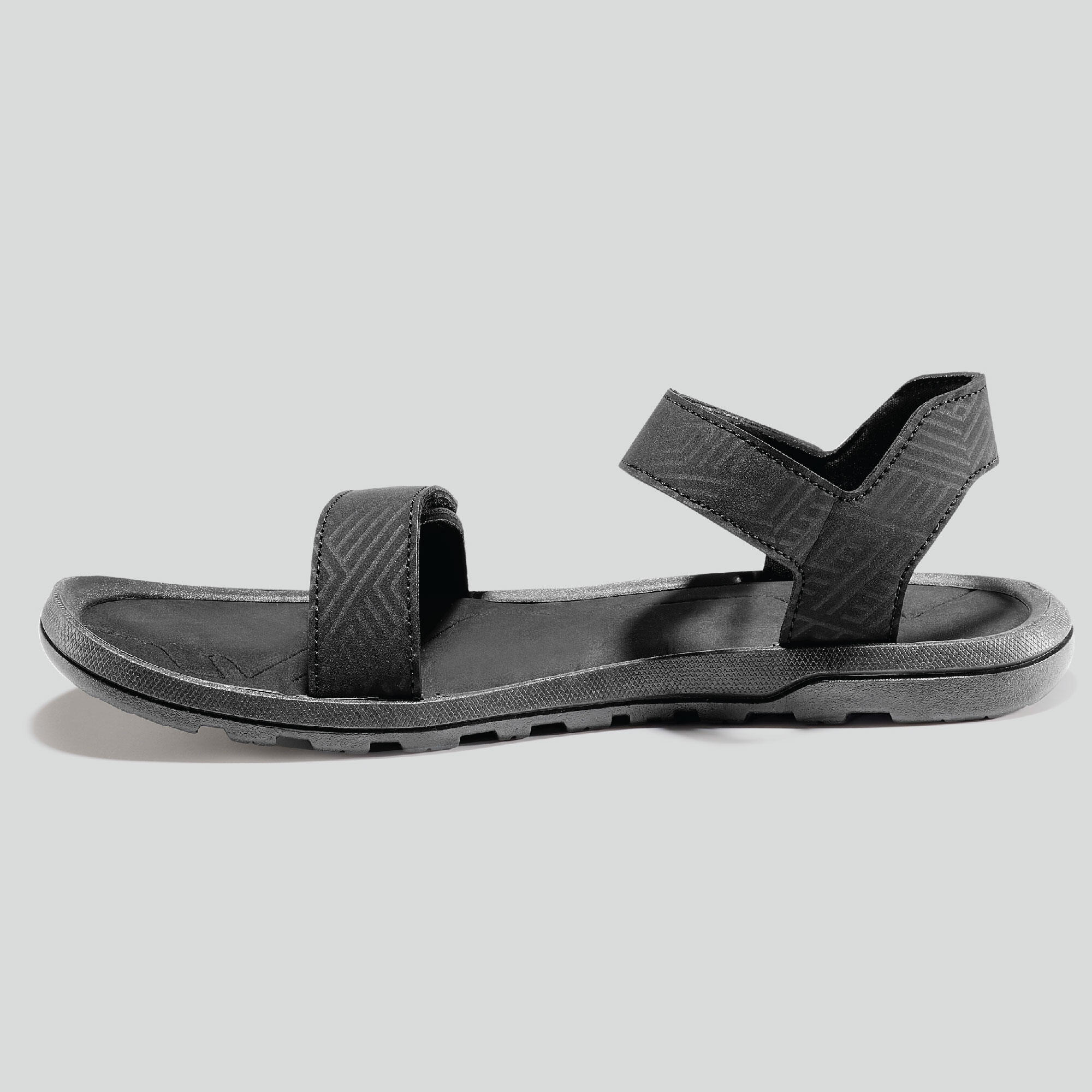 Men Sports Sandals with Velcro Black - NH50