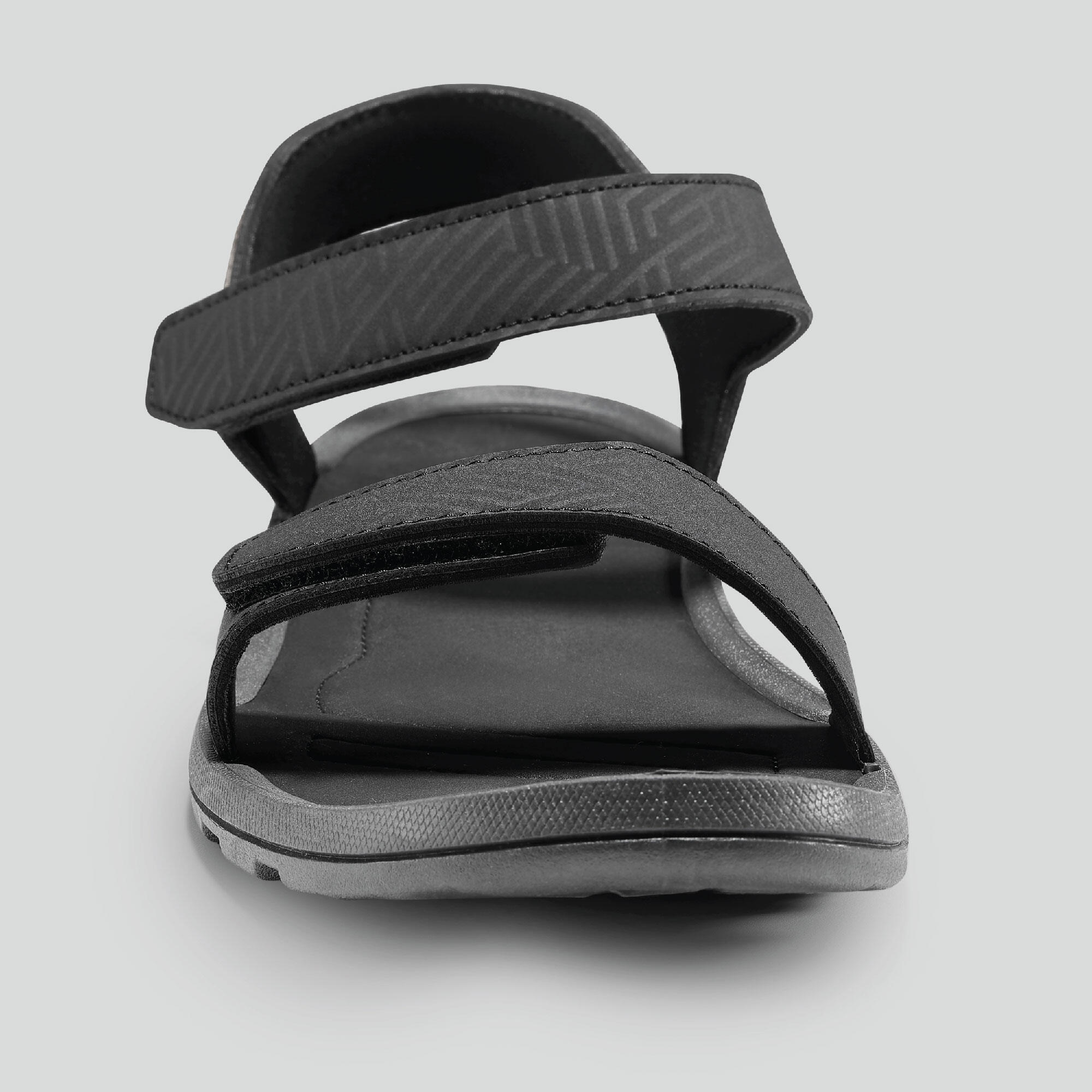 Men Sports Sandals with Velcro Black - NH50