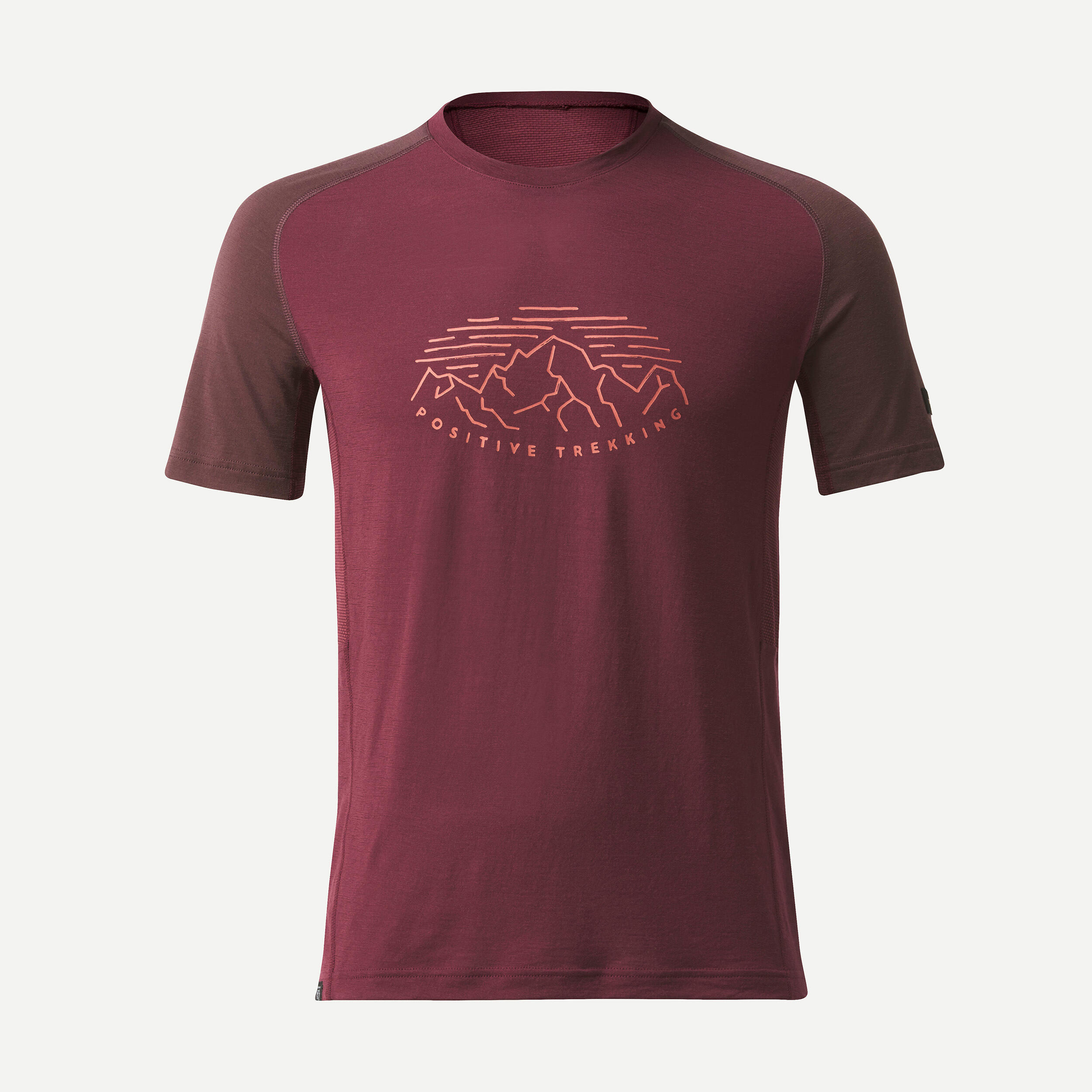 Men's Short-sleeved Merino Wool Trekking T-shirt  - MT500 6/8