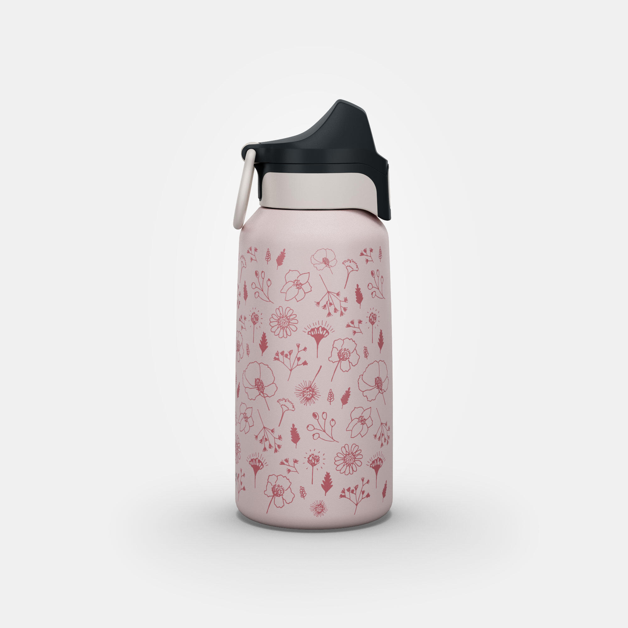 0.6 L kids’ stainless steel water flask 500 with instant stopper for hiking 9/9