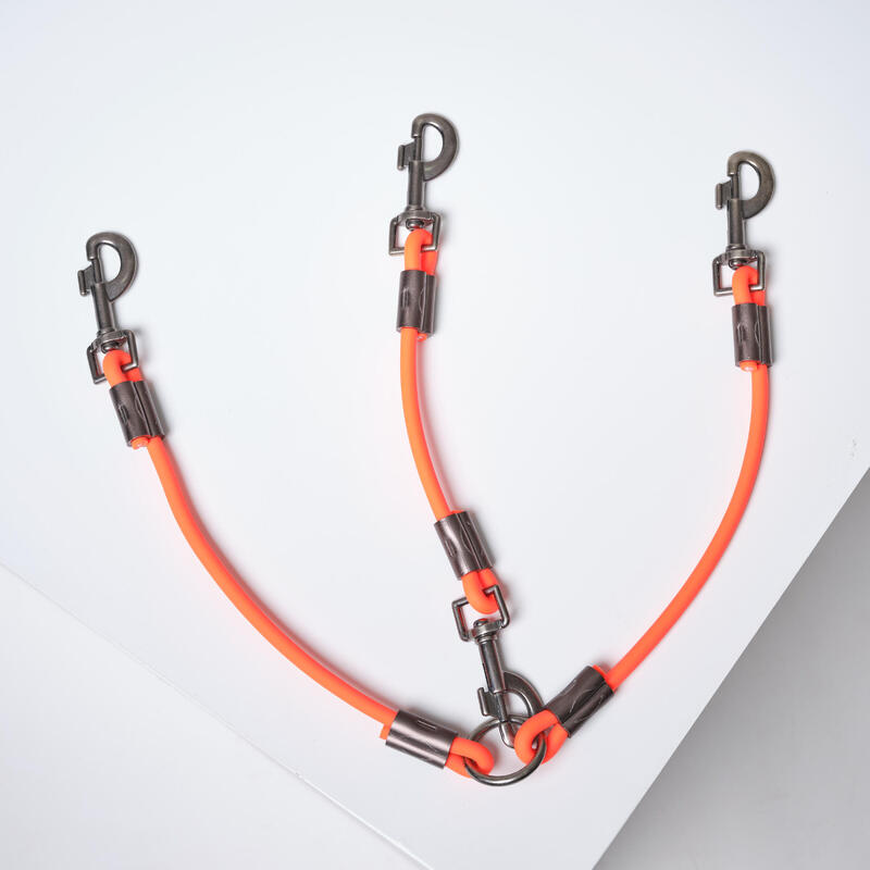 Koppelleine Hunde 900 anpassbar PVC orange 