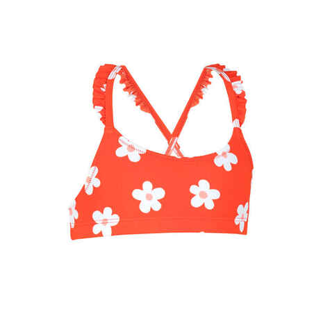 Girl's swimsuit top for two-piece swimsuit Lila Marg red