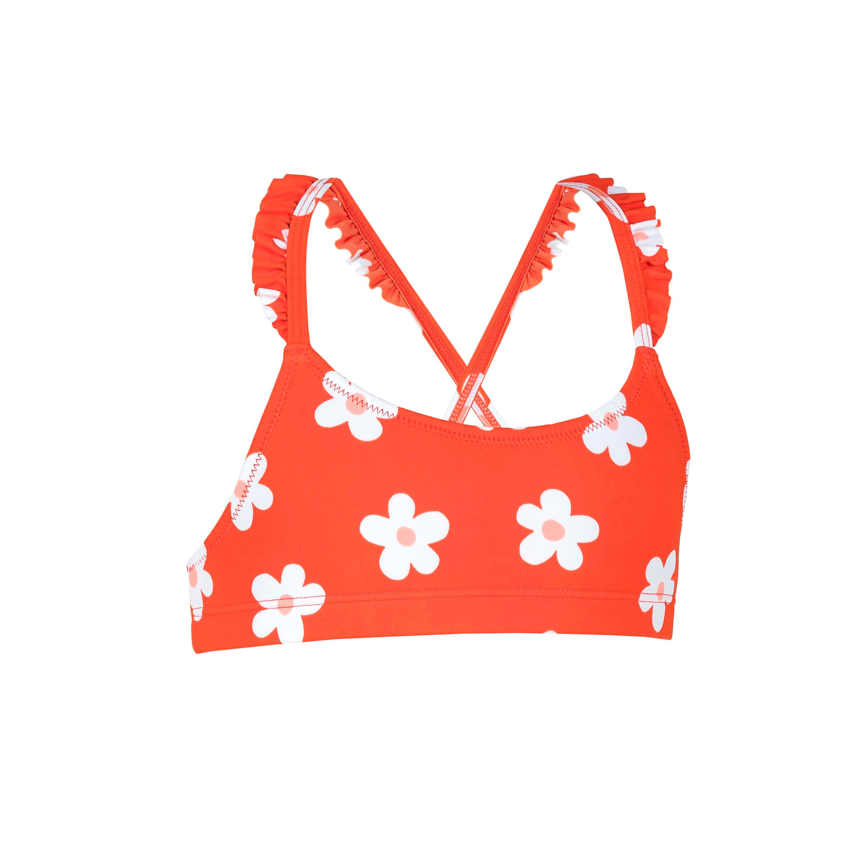 Haut de Maillot de Natation Fille 2 Pièces Lila Marg Rouge 4/10