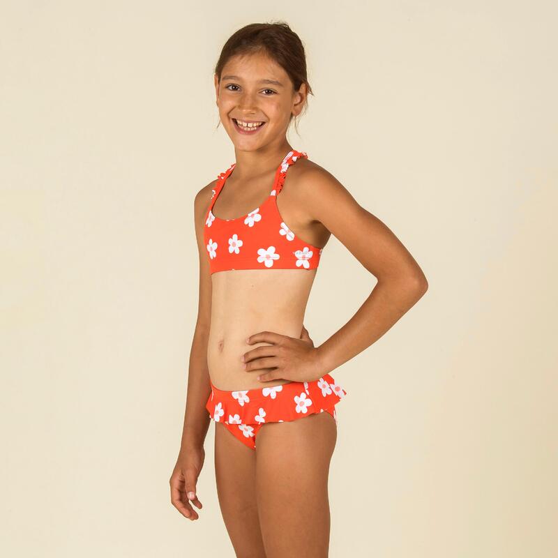 Costume top bambina LILA MARG rosso