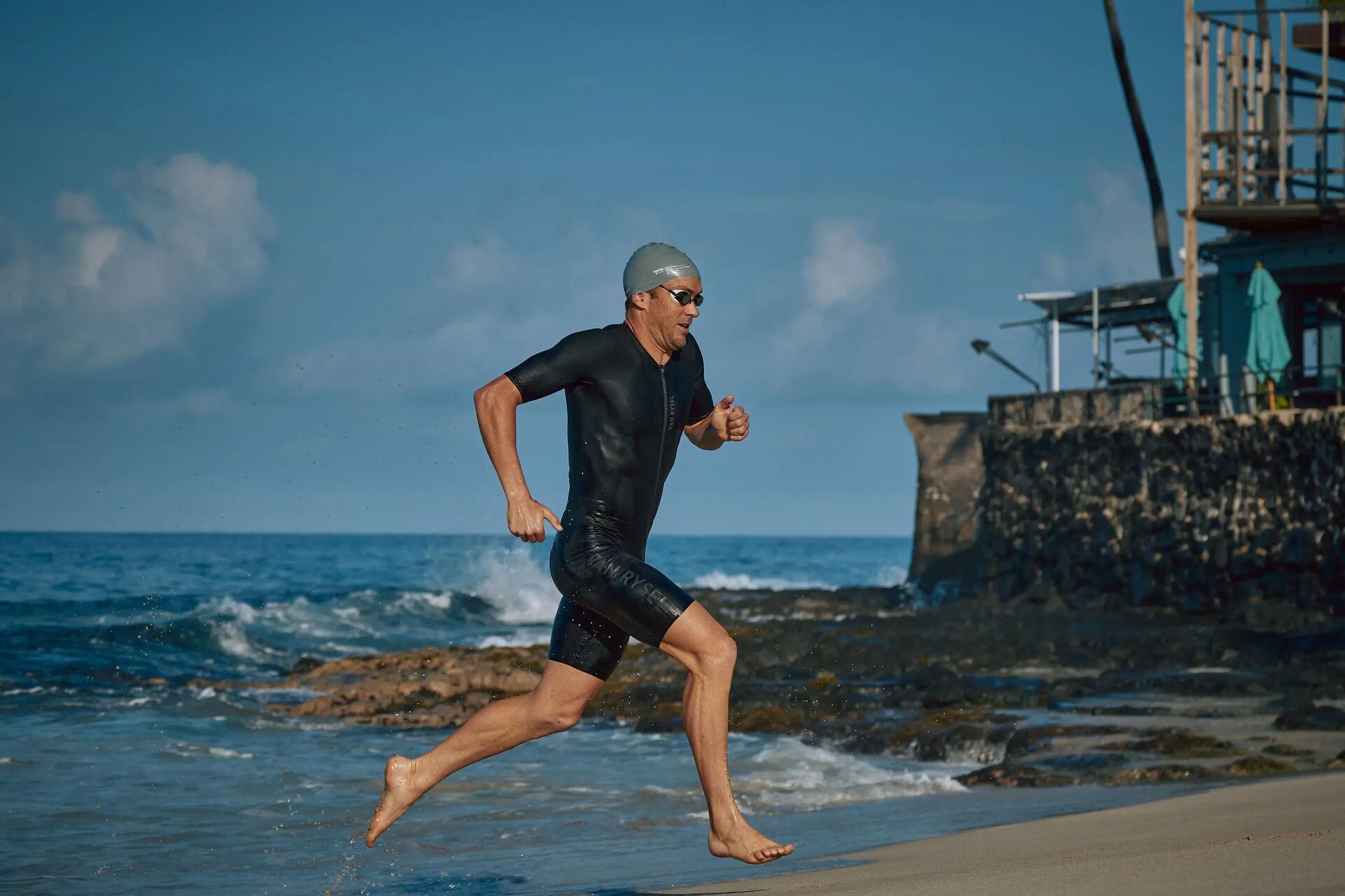 Man in trisuit