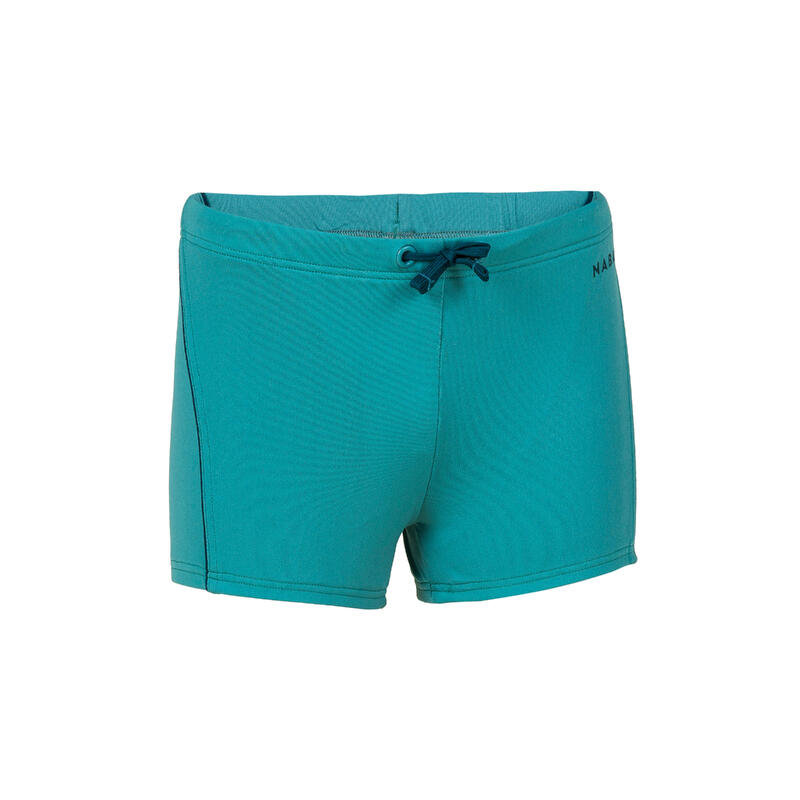 Calções de banho Natação Boxers 100 Plus Menino Turquesa