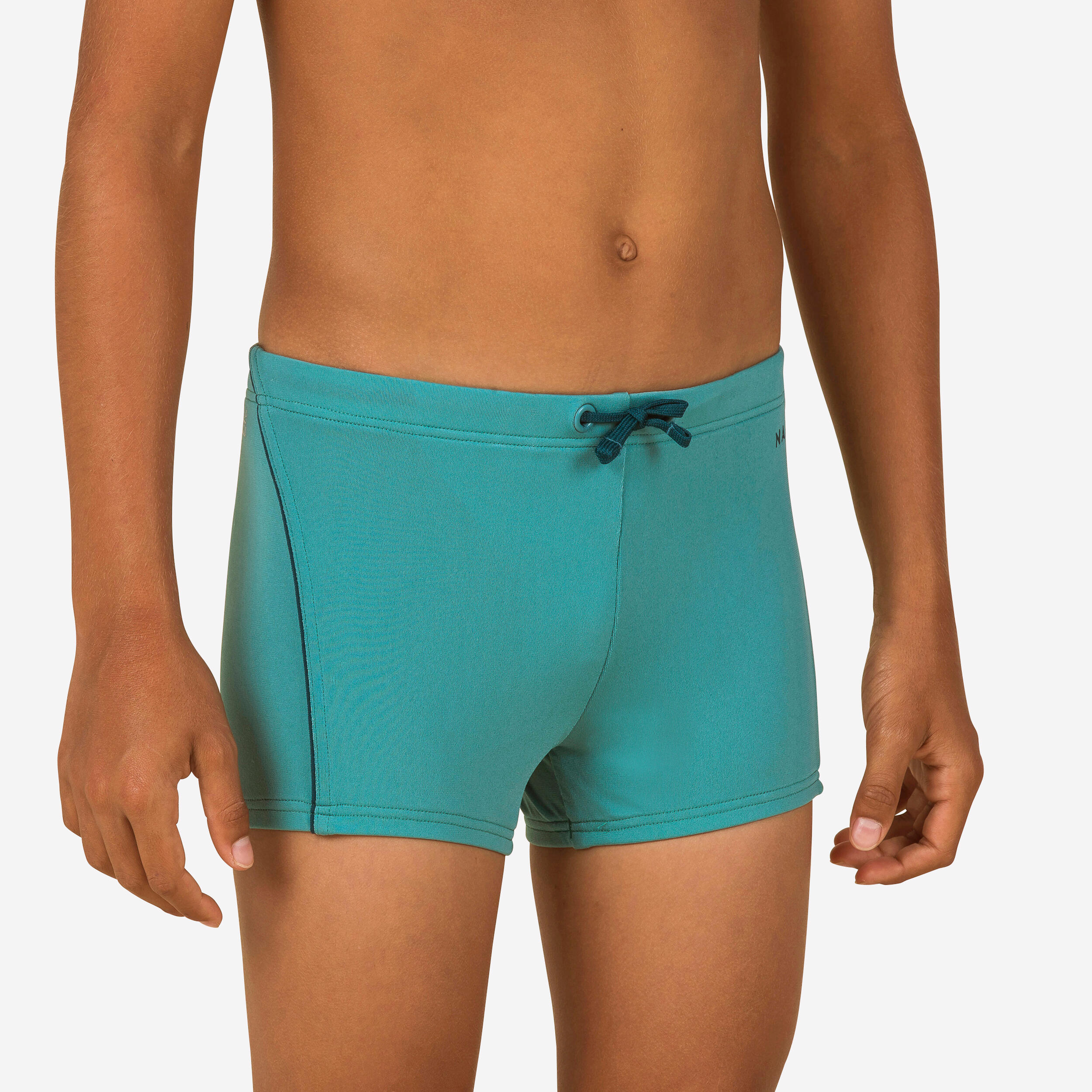 Boy's Swimsuit - Boxer 100 Plus - Turquoise 1/4