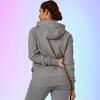 Sudadera fitness con capucha Mujer Domyos 500 gris