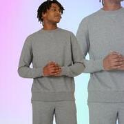 Sudadera fitness recta cuello redondo Hombre Domyos Essentiel gris