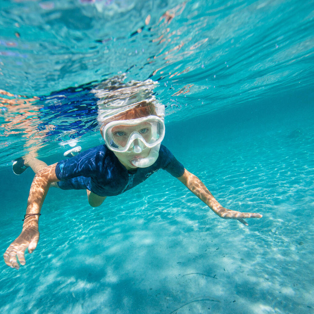 Laste snorgeldamismaski ja snorkli komplekt Subea 100, hall