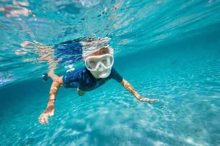 Παιδικό σετ snorkelling με μάσκα SUBEA 100 JR - Γκρι