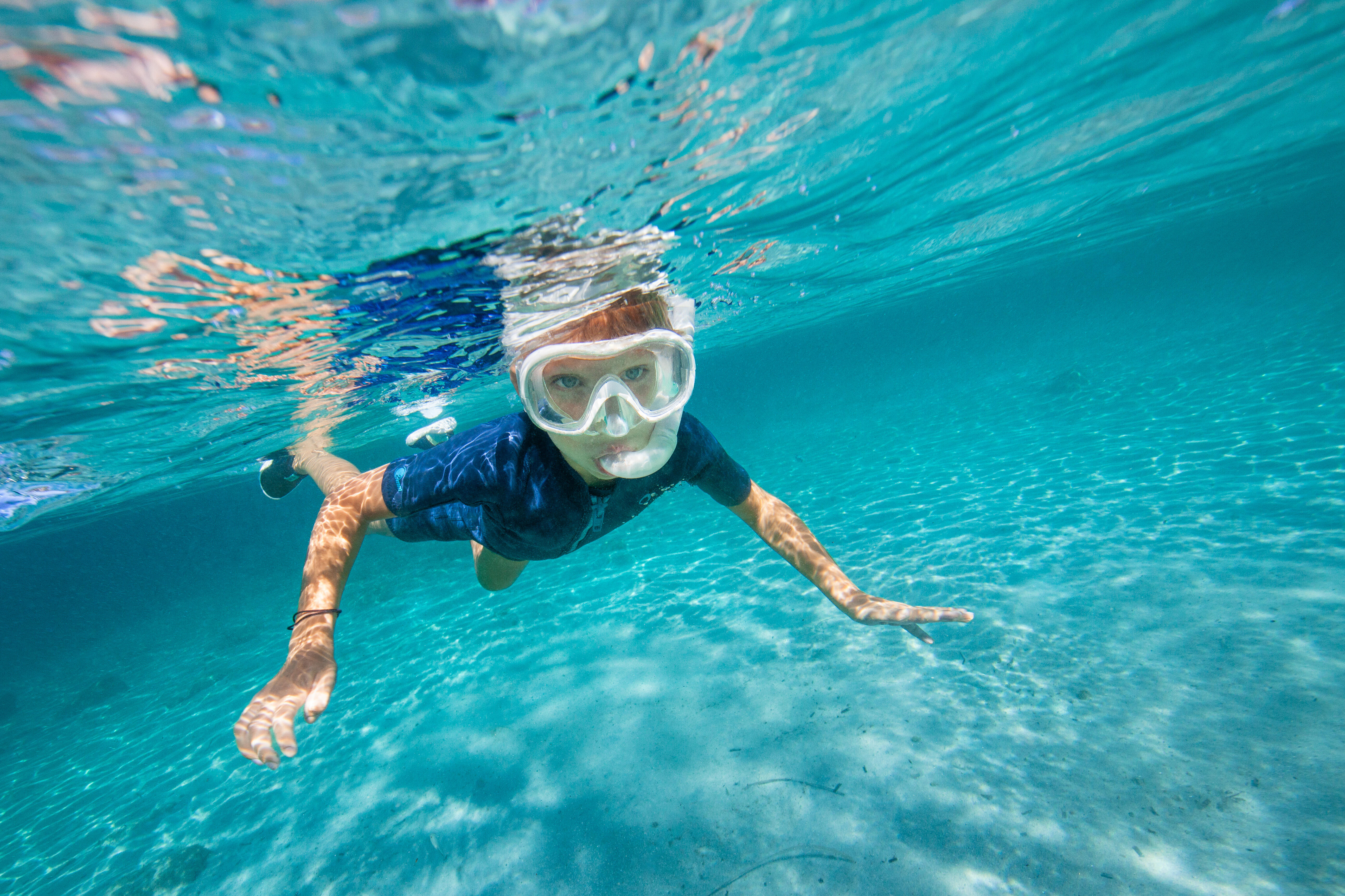 Kids' Snorkelling Mask Snorkel Set SUBEA 100 JR - Grey