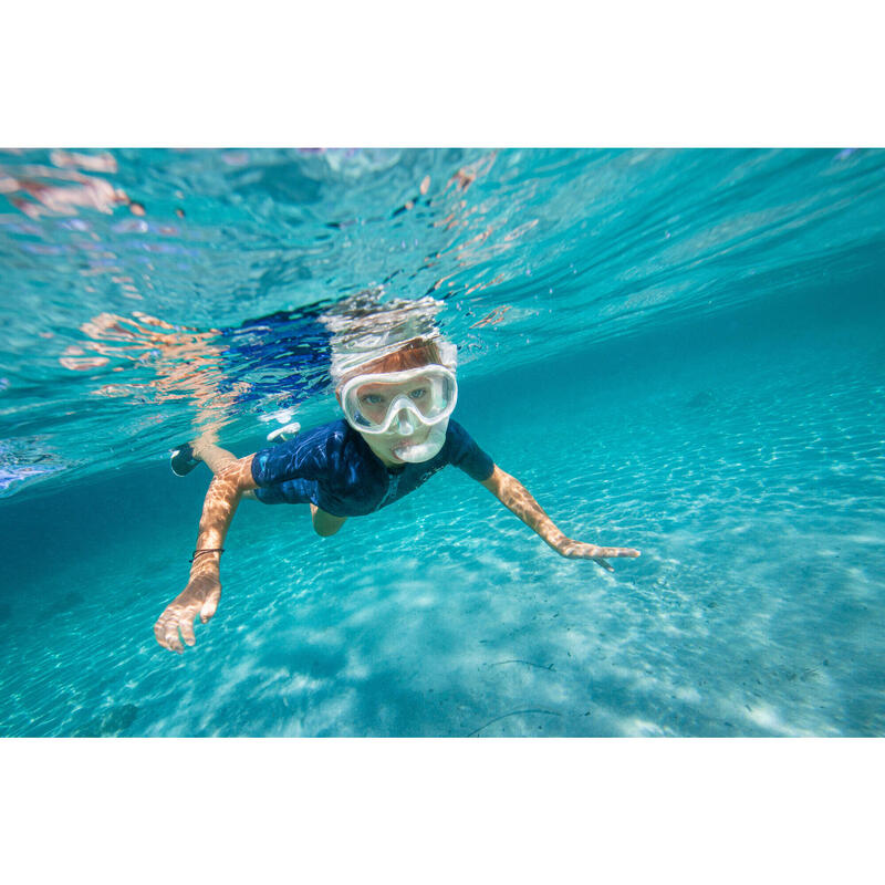 Set snorkeling mască tub SNK 100 Gri Copii 