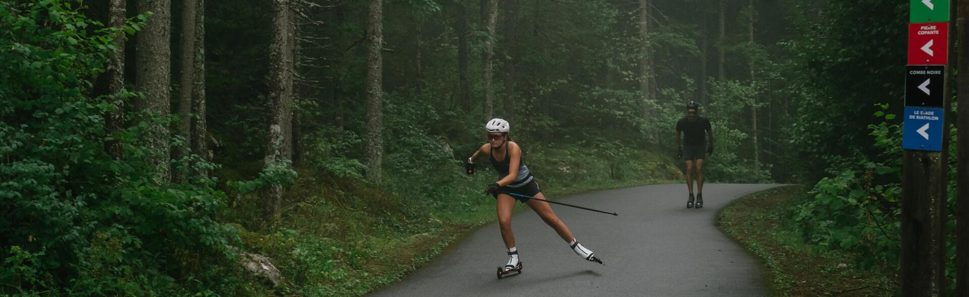 ski roue en foret
