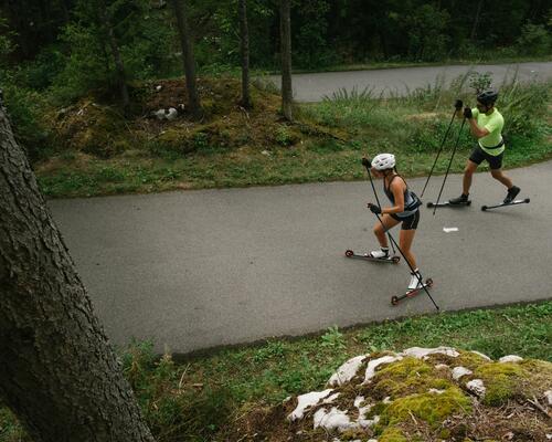piste ski roue