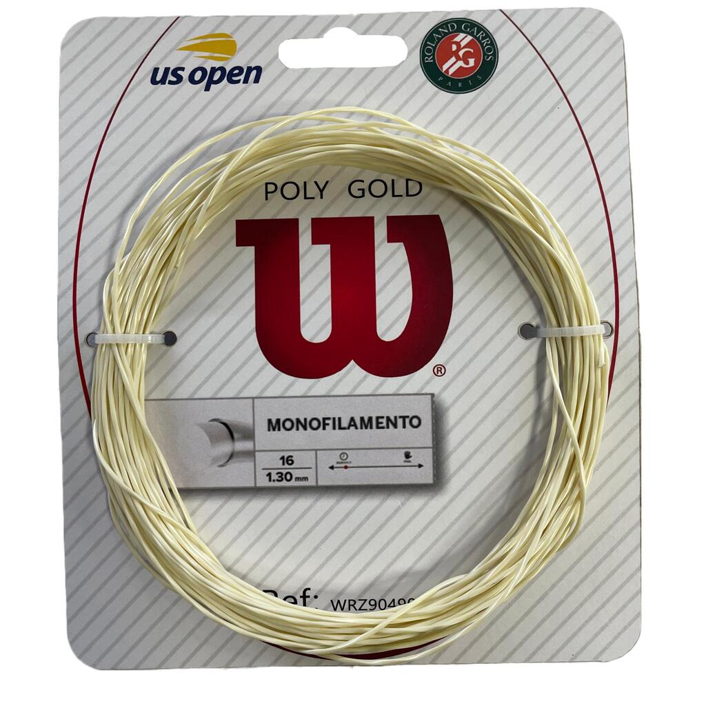 Cuerda para raqueta de tenis Wilson Poly Gold 16 Set