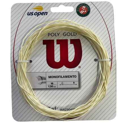 Cuerda Wilson para raqueta de tenis POLY GOLD 16 SET