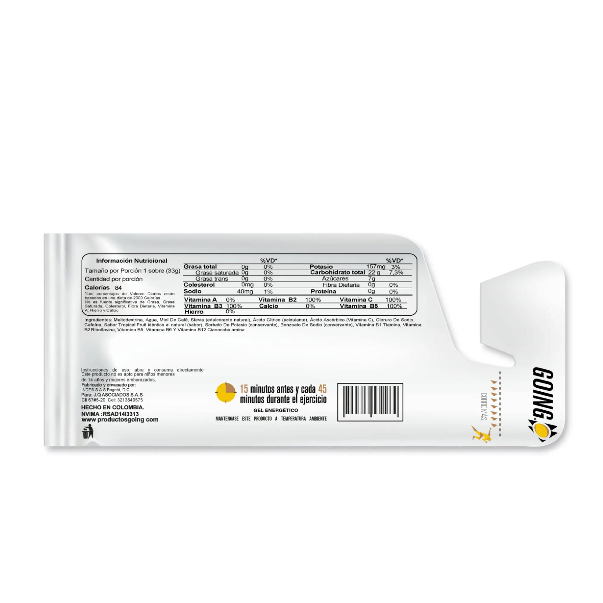 Gel energético de 33g sabor a fresa-banano Going 3/3