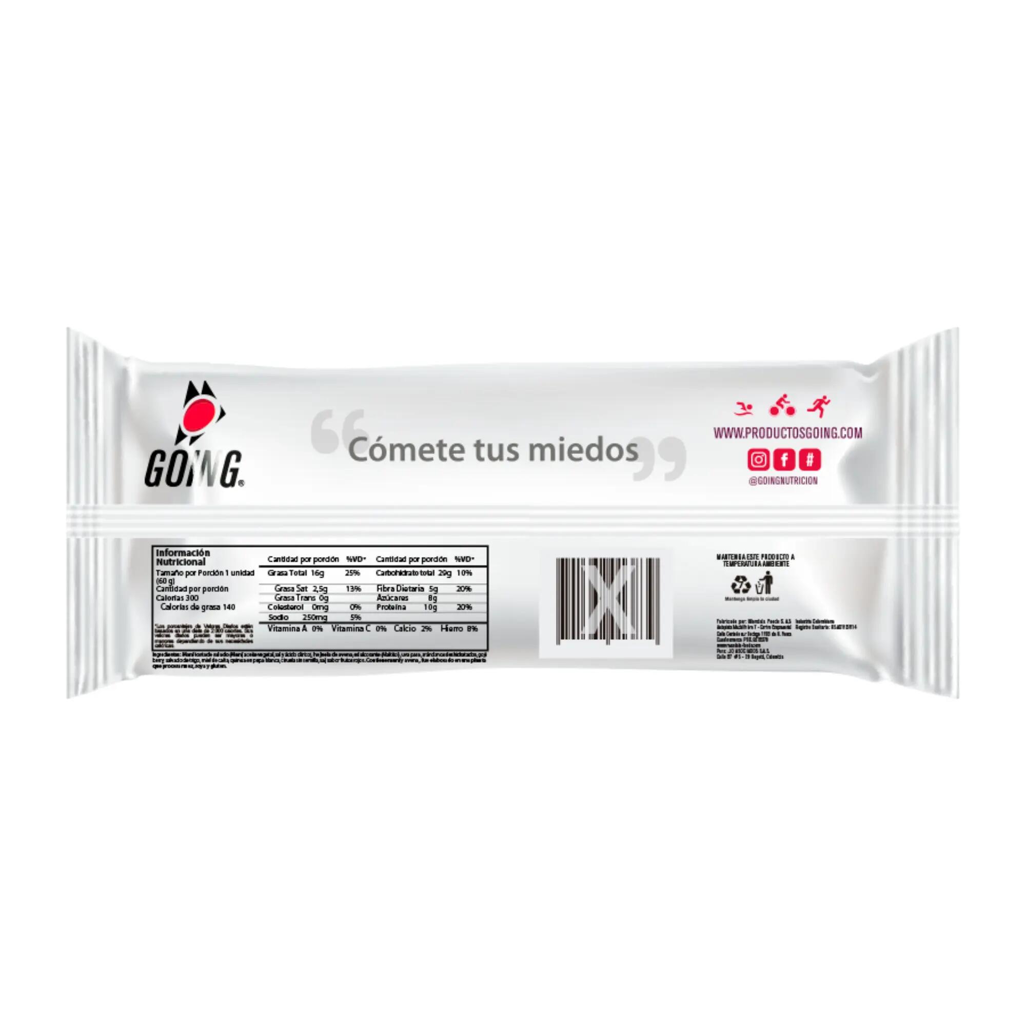 Barra de proteína 60gr y 10gr de proteína sabor a frutos rojos Going 2/3