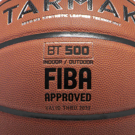 Size 6 FIBA Basketball BT500 Touch - Orange