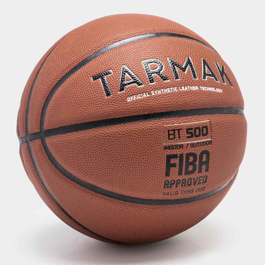 Basketbalová lopta BT500 Touch veľkosť 6 limitovaná edícia fialovo-červená