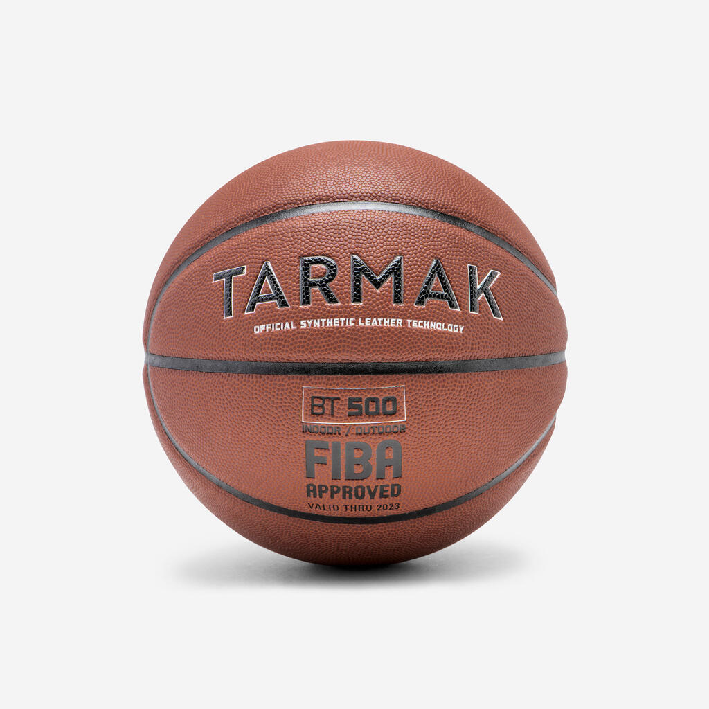 Basketbalová lopta BT500 Touch veľkosť 6 limitovaná edícia fialovo-červená
