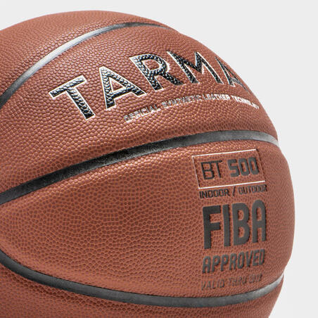 Ballon de basketball taille 7 - BT500 FIBA - Marron