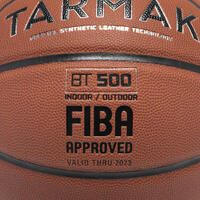 Ballon de basketball taille 7 - BT500 FIBA - Marron