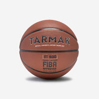 Ballon de basketball taille 7 - BT500 FIBA - Marron