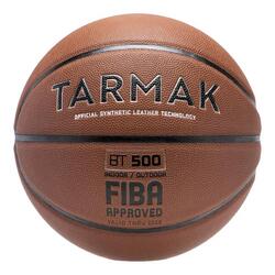 TARMAK Basketbol Topu - 7 Numara - Kahverengi - Fiba Onaylı BT500