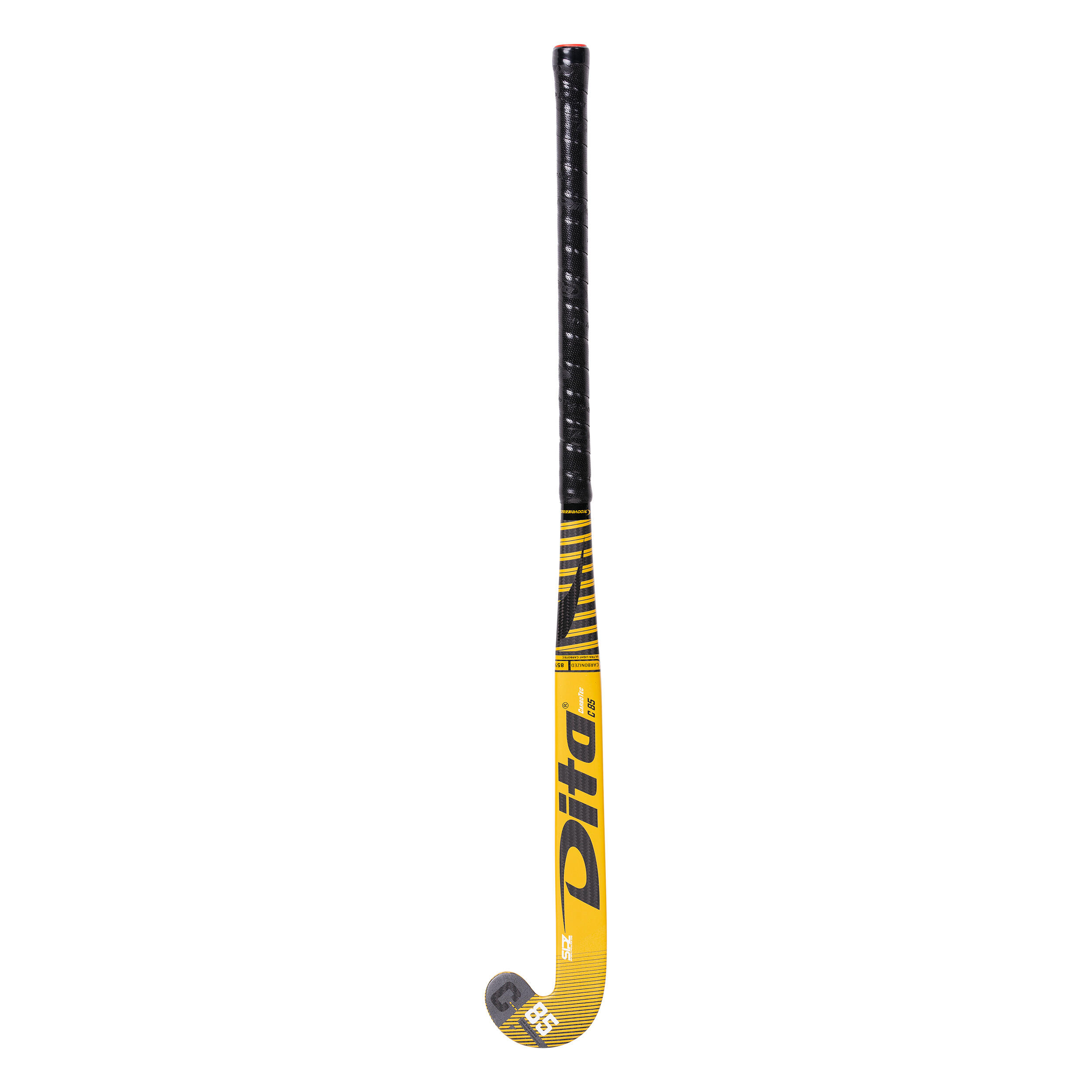 Adult Advanced 85% Carbon X Low Bow Field Hockey Stick carbotecC85 - Gold/Black 4/13