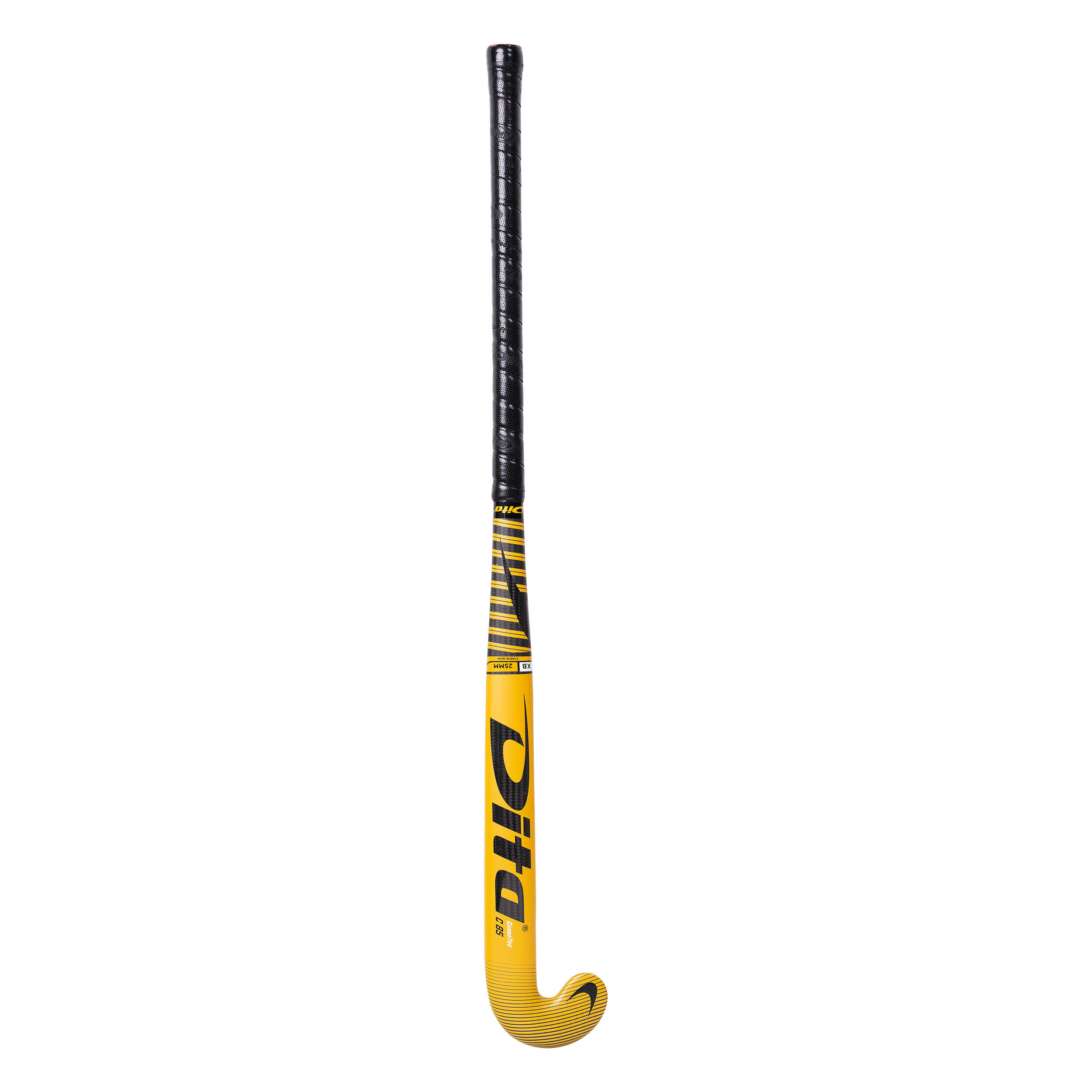 Adult Advanced 85% Carbon X Low Bow Field Hockey Stick carbotecC85 - Gold/Black 3/13