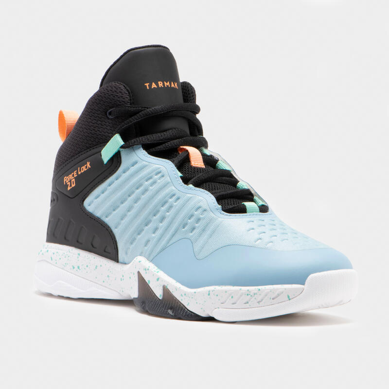 BASKETBALSCHOENEN VOOR KINDEREN SS500H ZWART/BLAUW