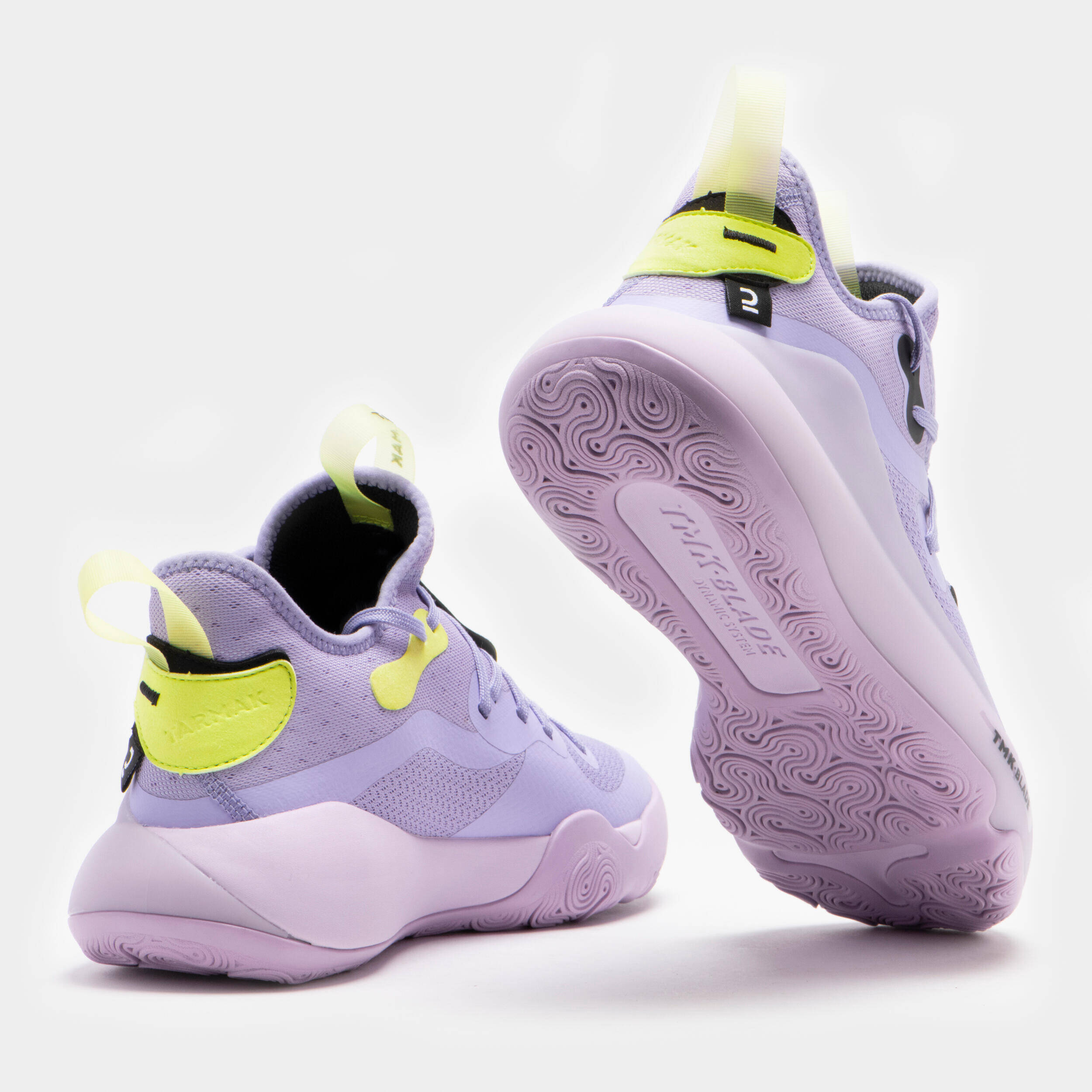 Adult Basketball Shoes Mid Ankle Elevate 500 Purple -  4