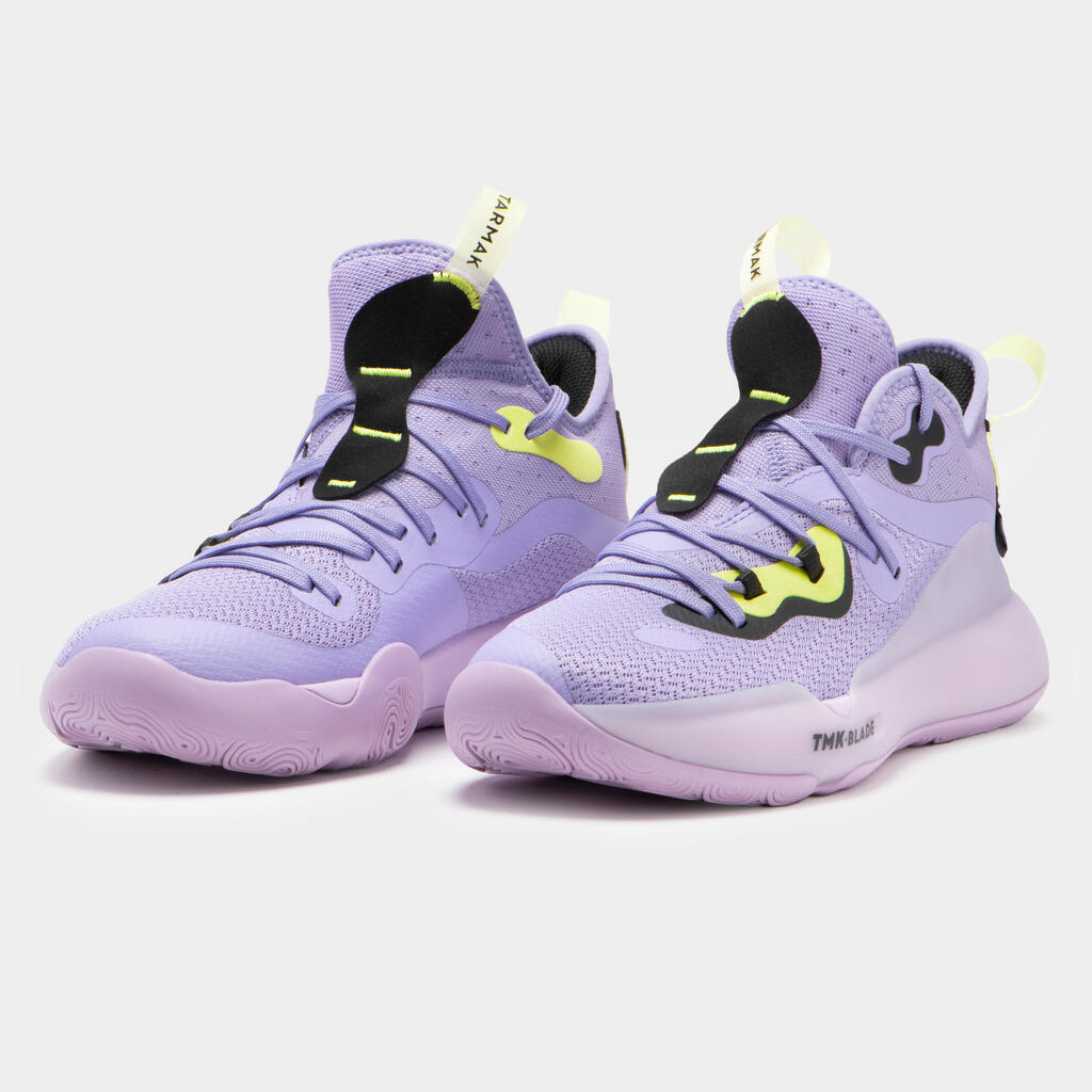 Basketbalová obuv so stredne vysokým zvrškom SE500 MID unisex fialová