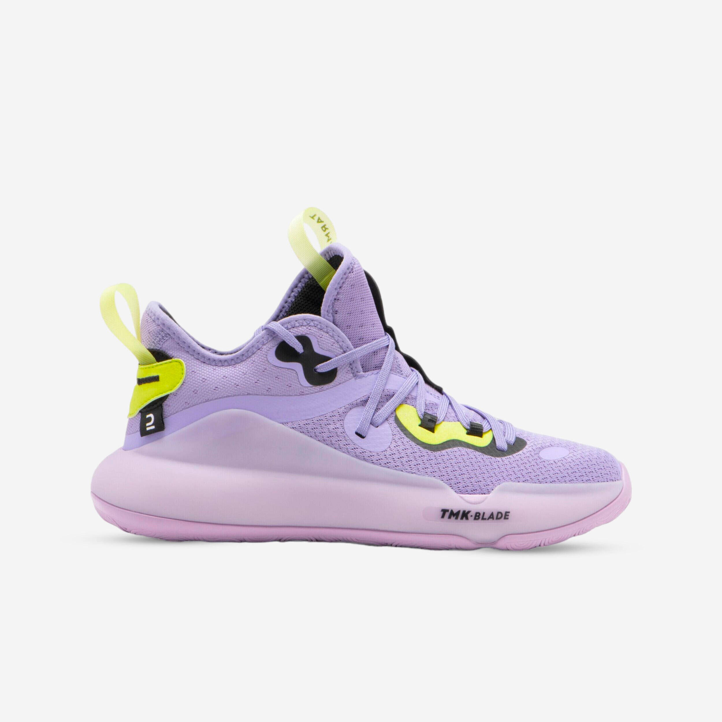 Adult Basketball Shoes Mid Ankle Elevate 500 Purple -  1