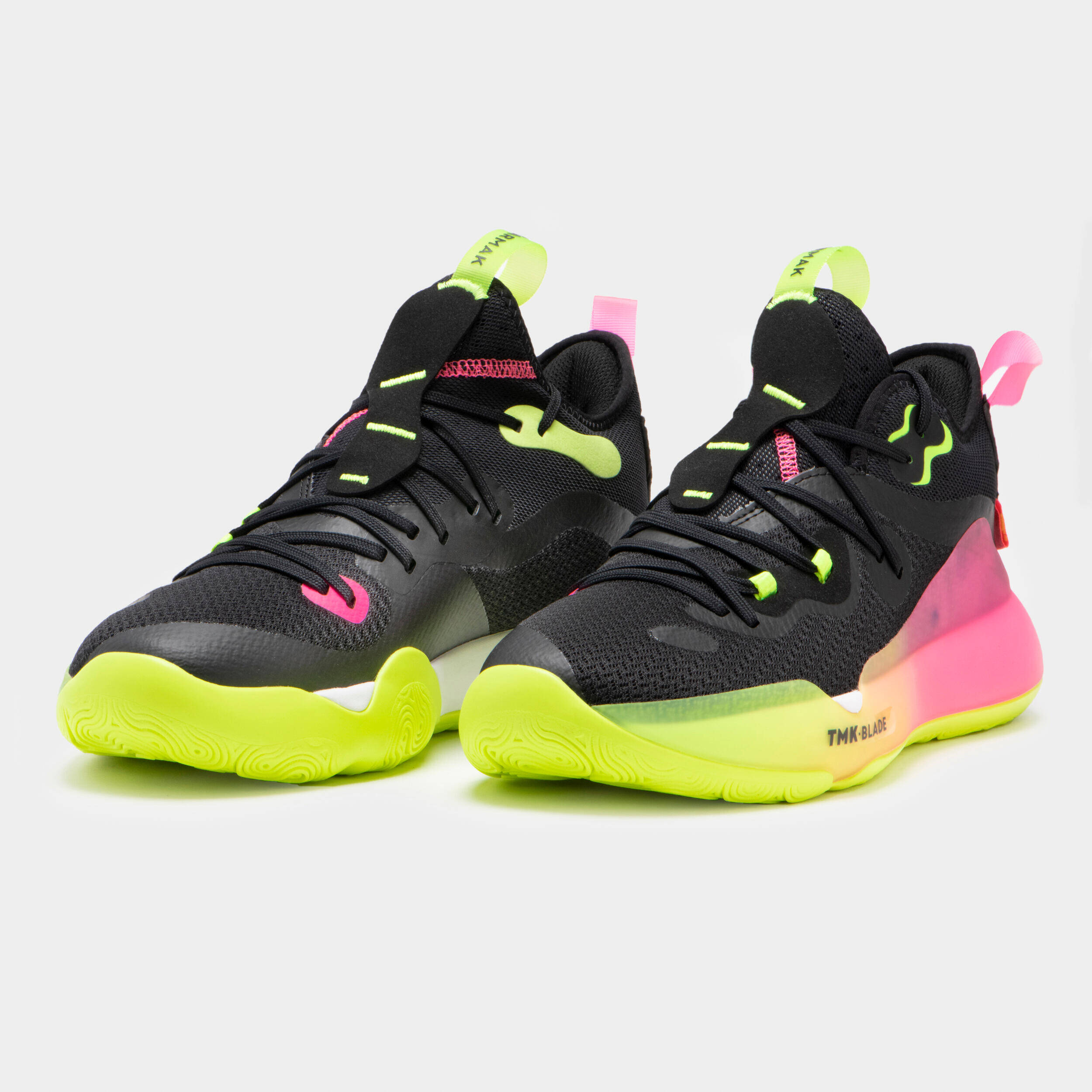 Adult Basketball Shoes Mid Ankle Elevate 500 Black -  2