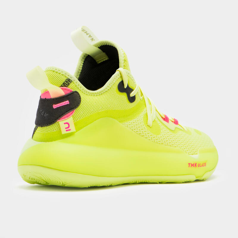 CHAUSSURES DE BASKETBALL HOMME/FEMME - SE500 MID JAUNE