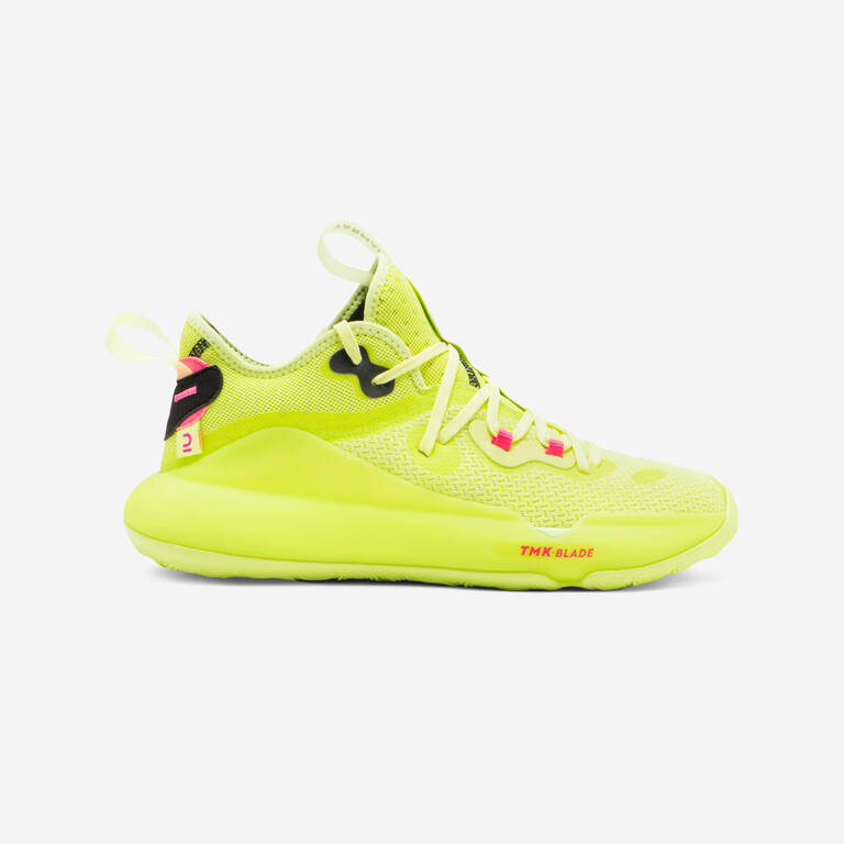 Adult Basketball Shoes Mid Ankle Elevate 500 Yellow